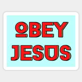 Obey Jesus | Christian Typography Magnet